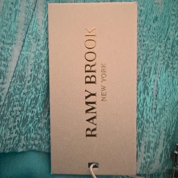 NWT - Ramy Brook Metallic Blue Jumpsuit - Size 6 - Picture 14 of 16